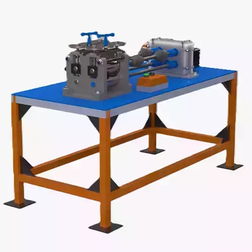 Motorized Industrial Rolling Mill 3D Model for Metal Forming 