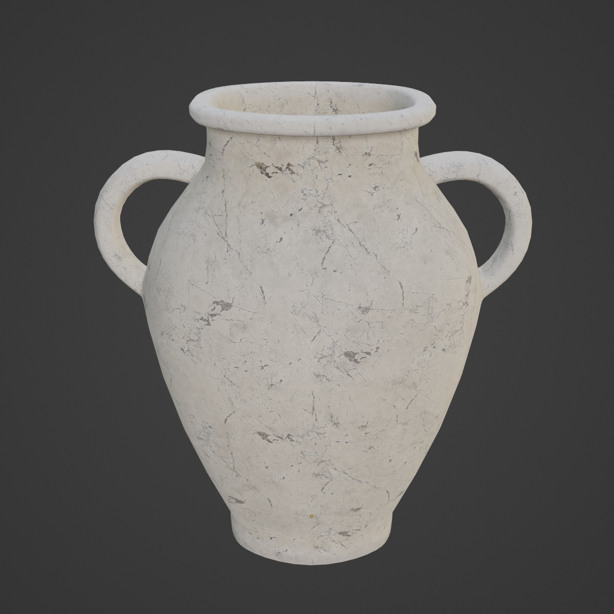 Antique Marble Garden Vase 01 Low-poly 3D model_6