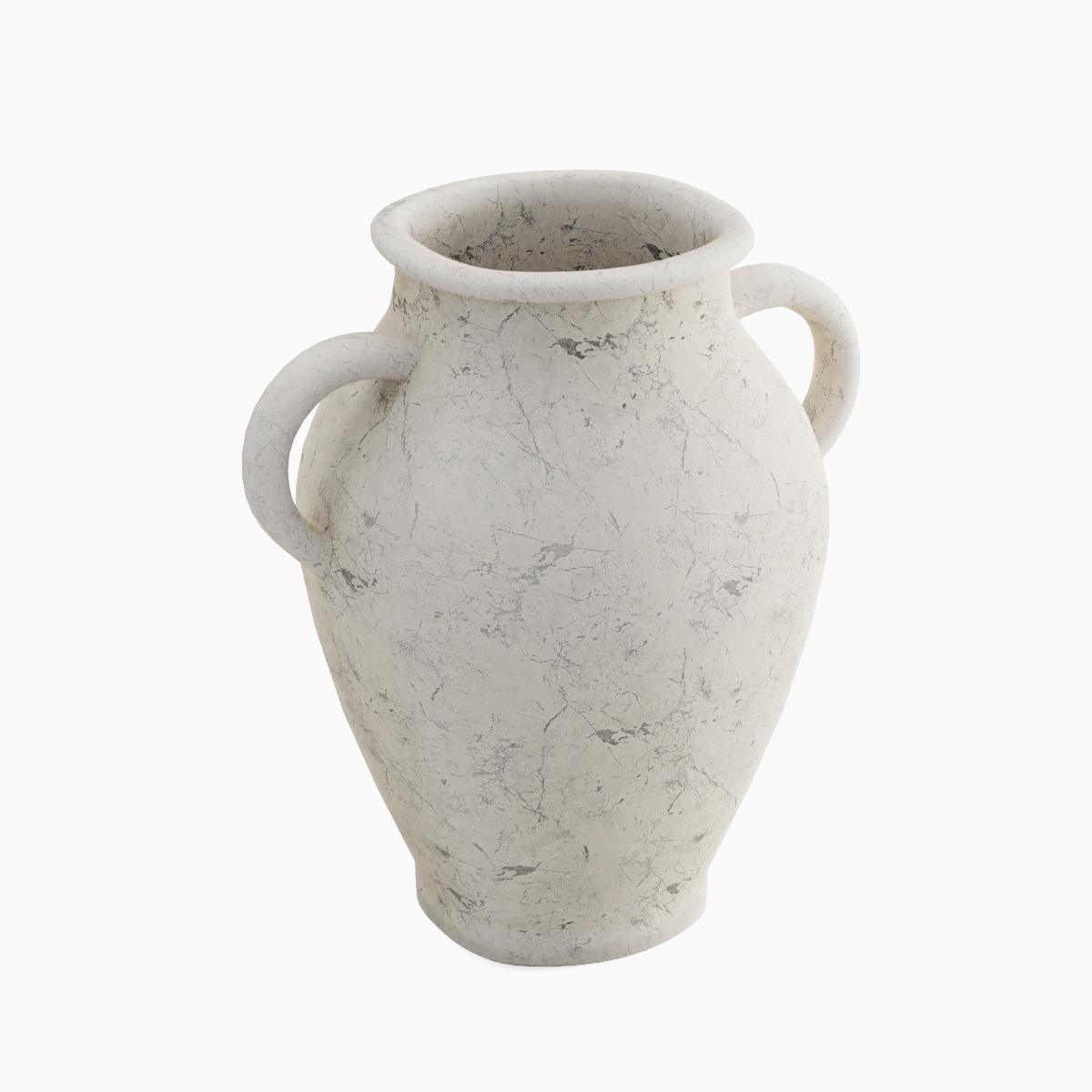 Antique Marble Garden Vase 01 Low-poly 3D model_4