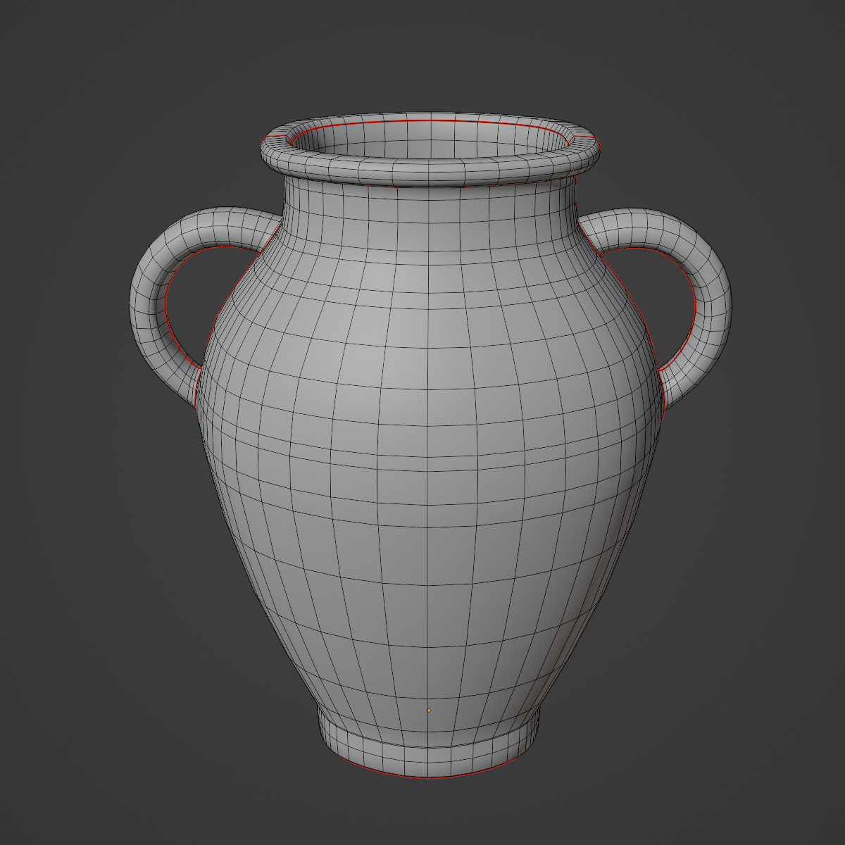 Antique Marble Garden Vase 01 Low-poly 3D model_9