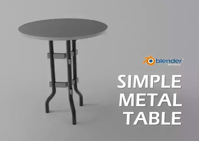 Simple Steel Round Table