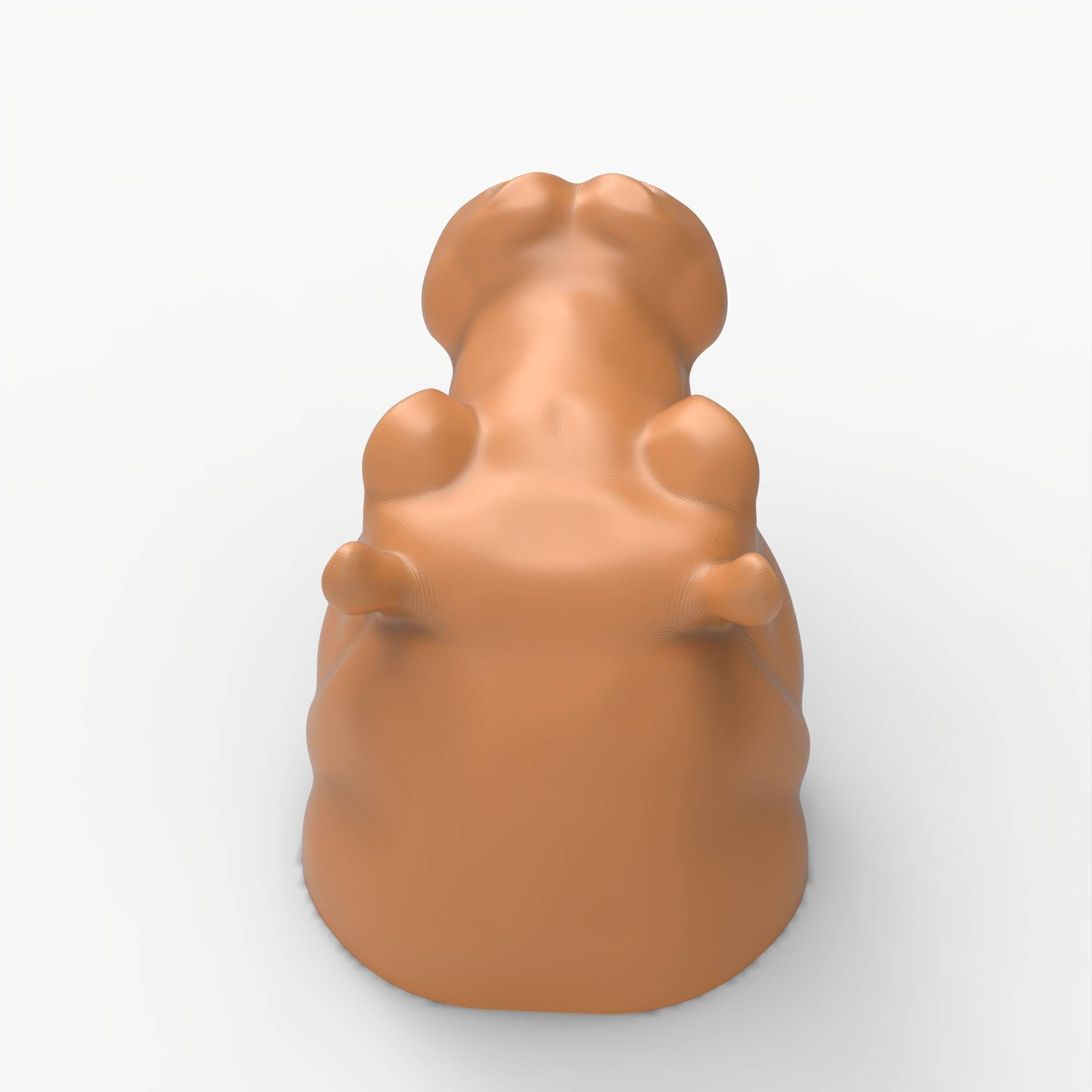 Hippo Head Animal Sculpture For Garden Decor or Tabletop Storage 3D print model_11