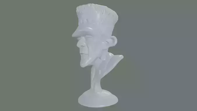 Stylized Frankenstein Bust 3D Printable Model