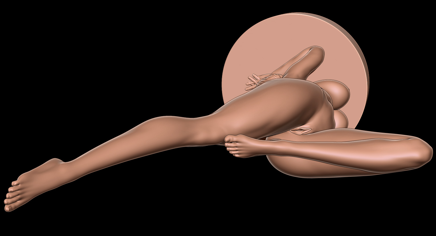 AESTHETIC NAKED WOMAN HANDSTAND PRINT MODEL 3D print model_3