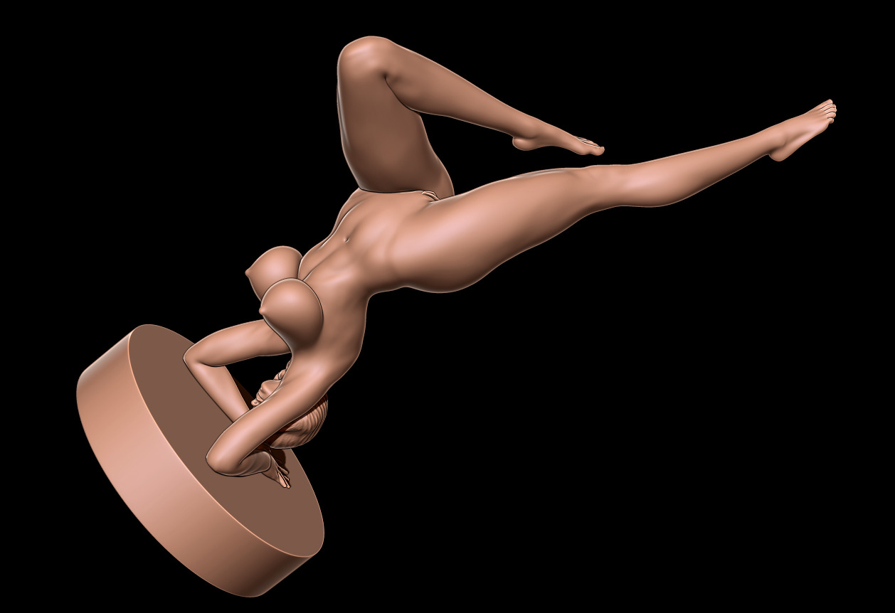 AESTHETIC NAKED WOMAN HANDSTAND PRINT MODEL 3D print model_10