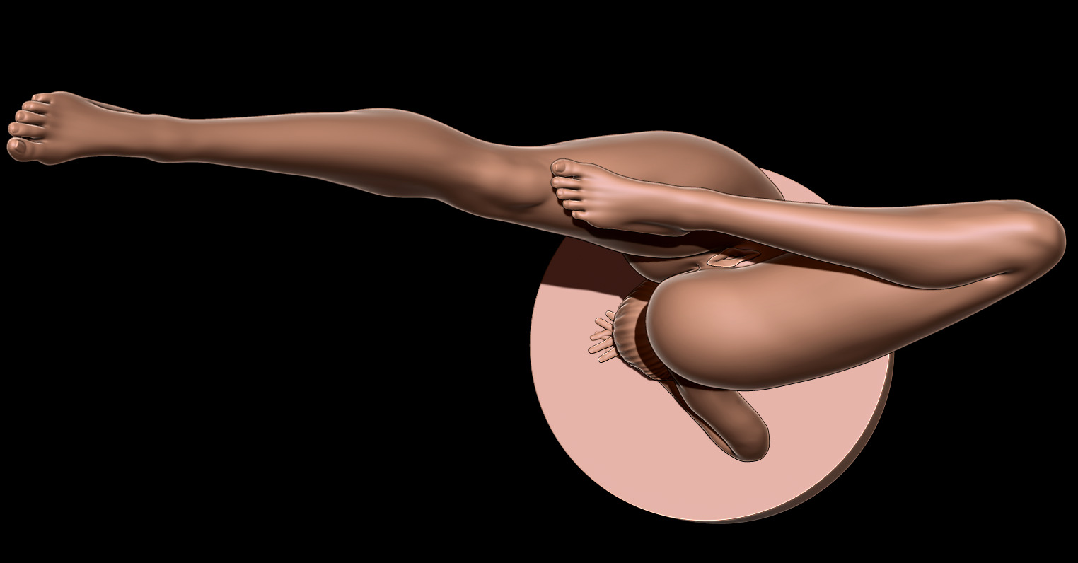 AESTHETIC NAKED WOMAN HANDSTAND PRINT MODEL 3D print model_9