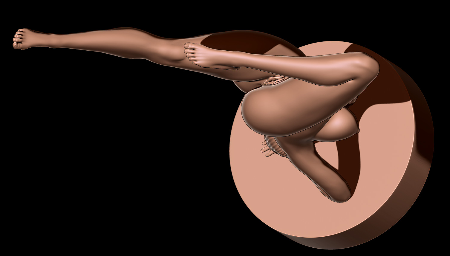 AESTHETIC NAKED WOMAN HANDSTAND PRINT MODEL 3D print model_8