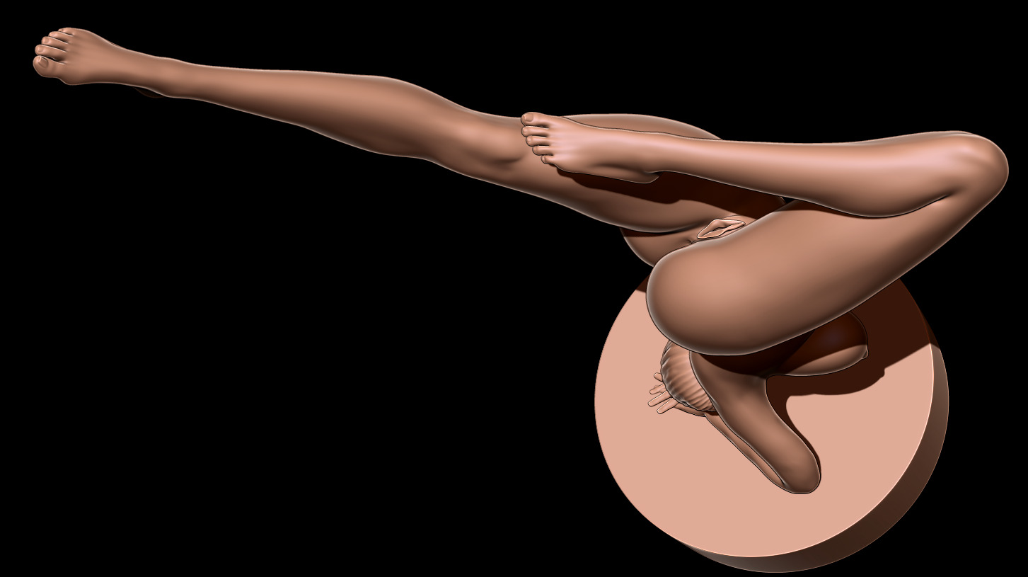 AESTHETIC NAKED WOMAN HANDSTAND PRINT MODEL 3D print model_1