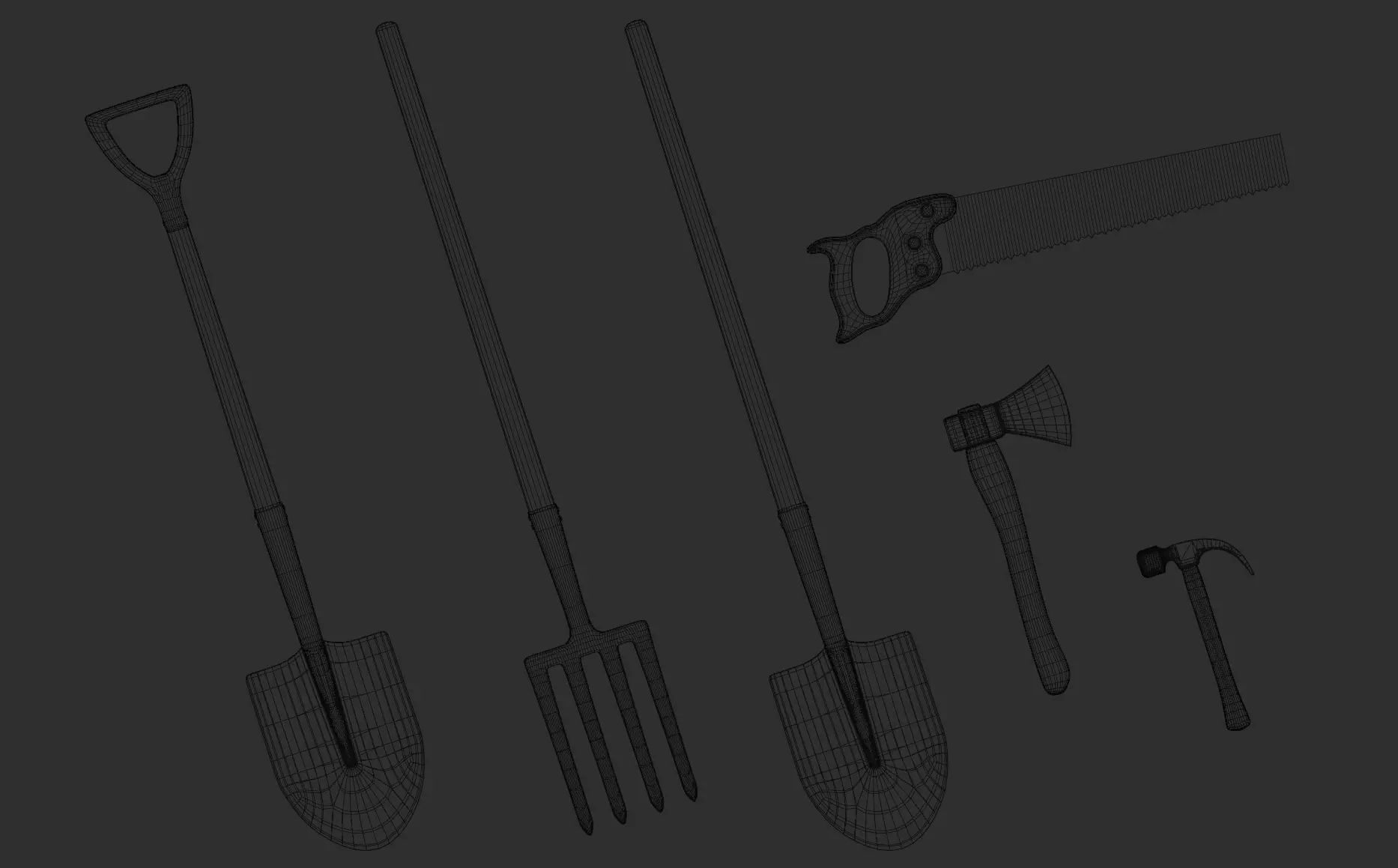 Tool Pack Low-poly 3D model_30
