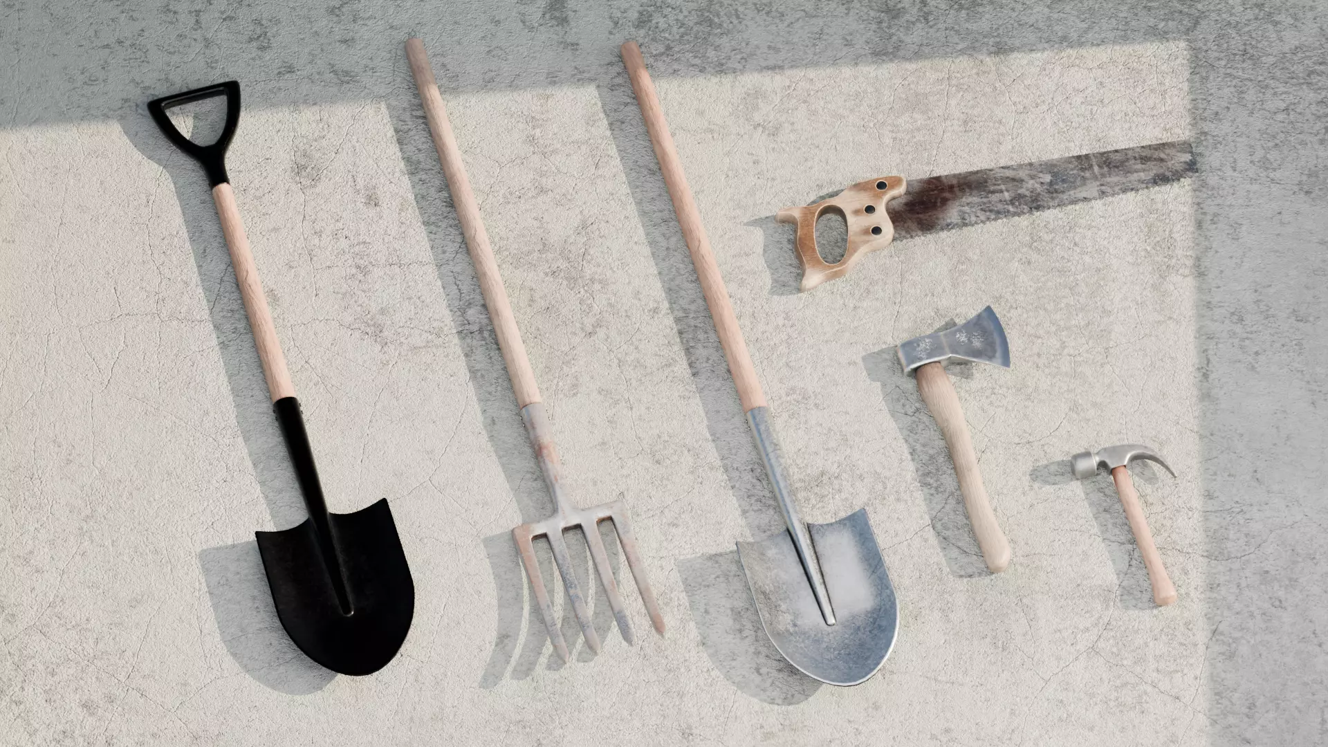 Tool Pack Low-poly 3D model_0