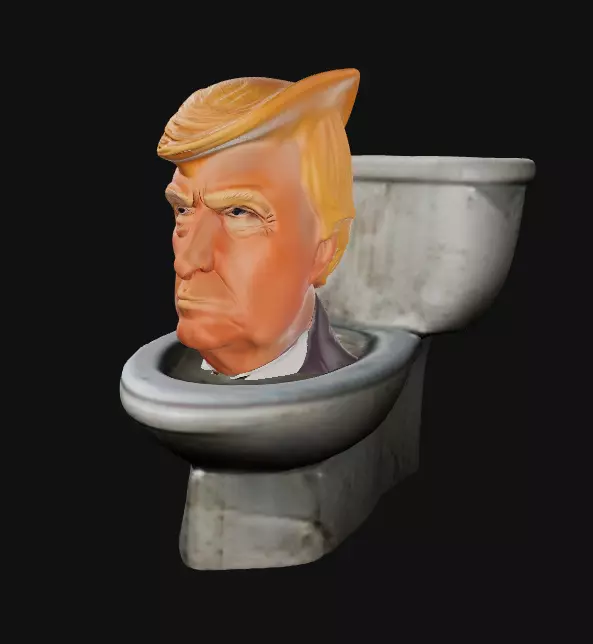 Donald Trump Skibidi Toilet 3D Model Low-poly 3D model