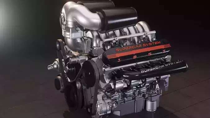 V8 Engine 3D model