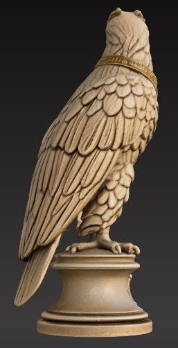 Victorian Style Eagle Sculpture 3D Model STL FBX OBJ GLB 3D print model_12