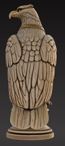 Victorian Style Eagle Sculpture 3D Model STL FBX OBJ GLB 3D print model_13