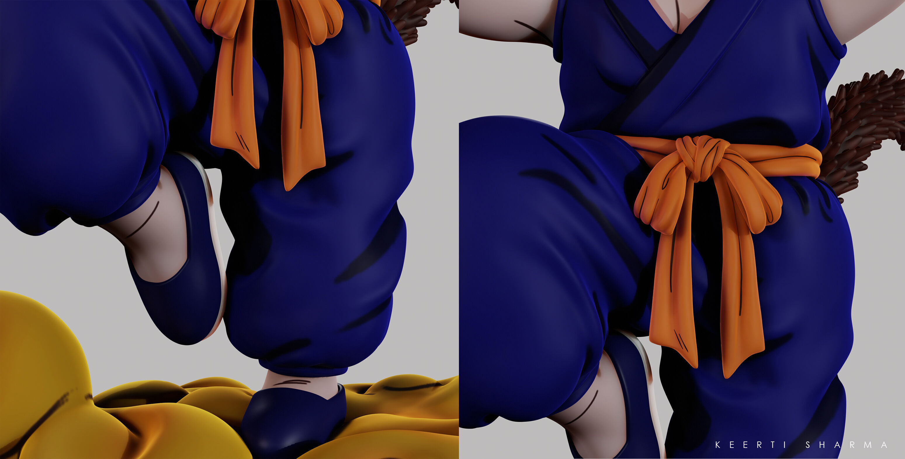 CHIBI GOKU Character Sculpted for 3D PRINTING  3D print model_46