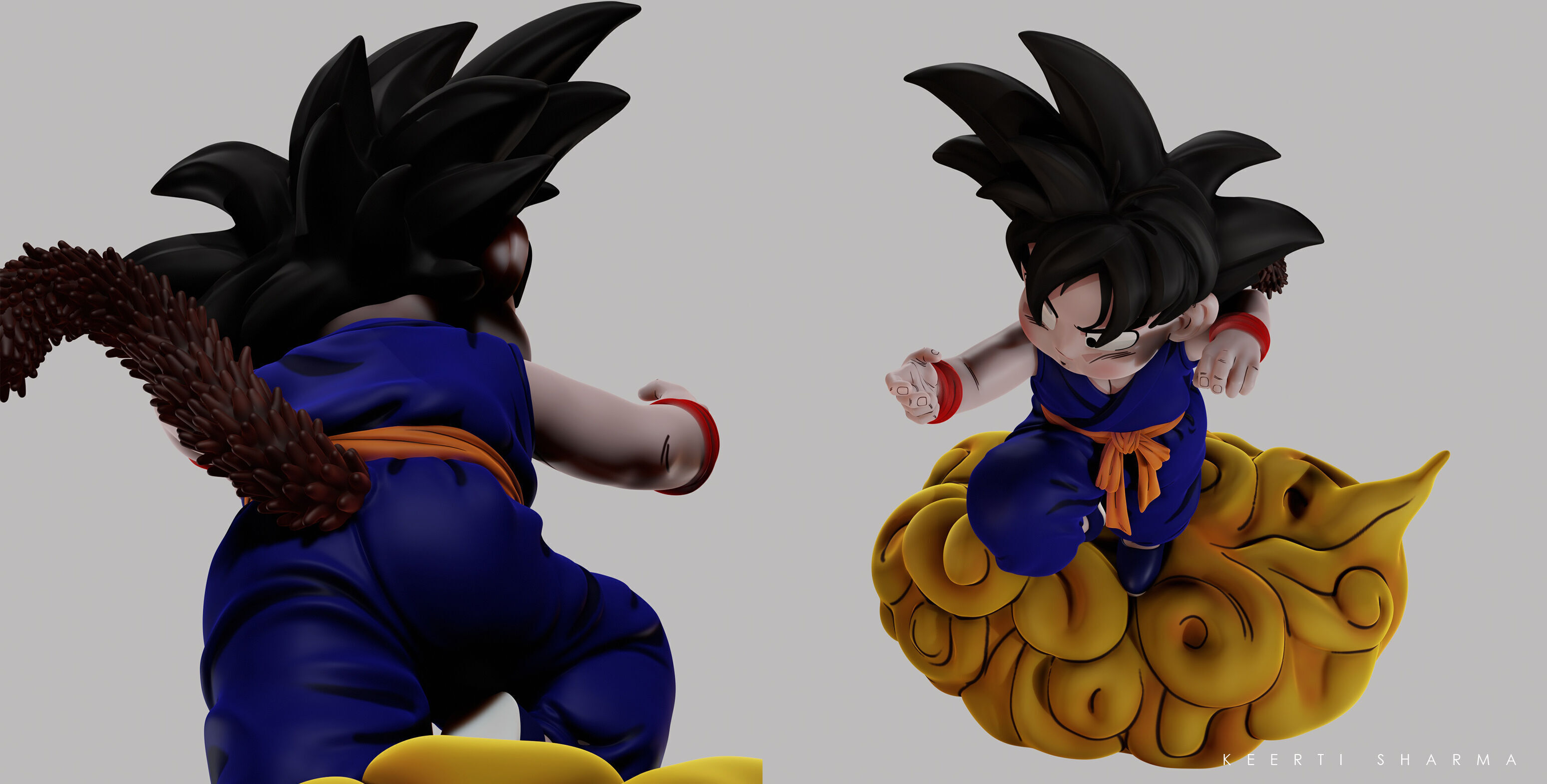 CHIBI GOKU Character Sculpted for 3D PRINTING  3D print model_23