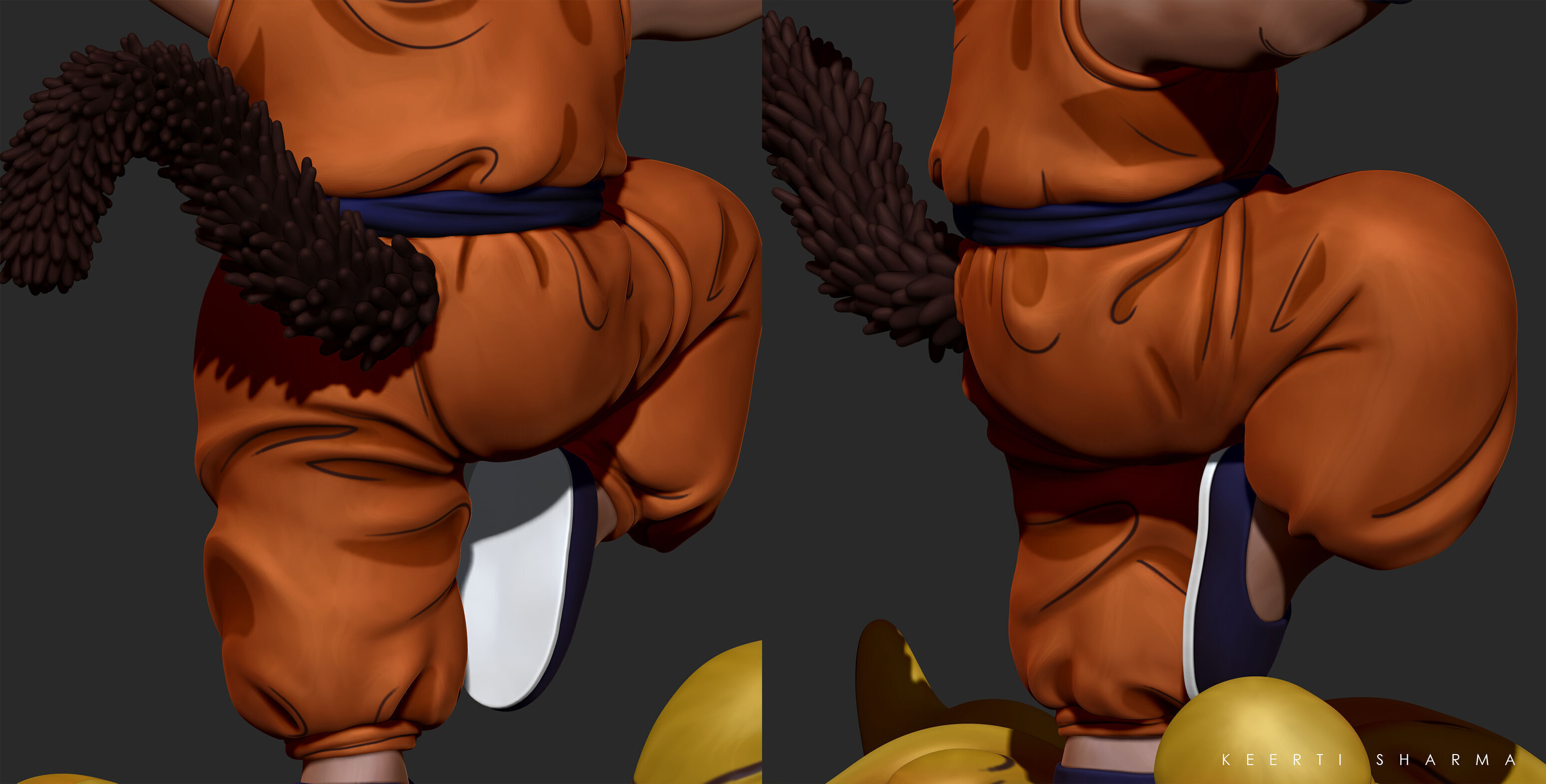 CHIBI GOKU Character Sculpted for 3D PRINTING  3D print model_28