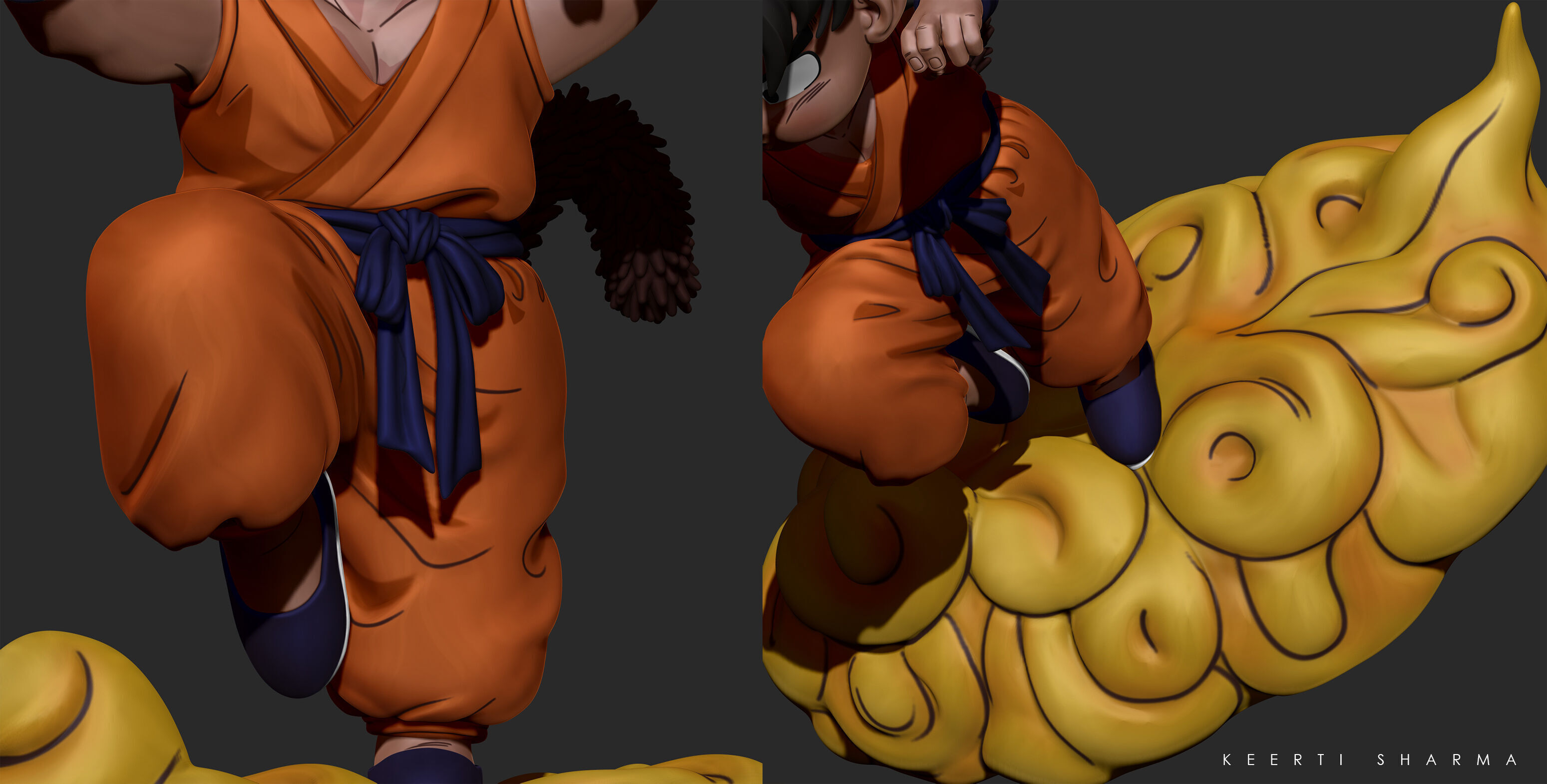 CHIBI GOKU Character Sculpted for 3D PRINTING  3D print model_24