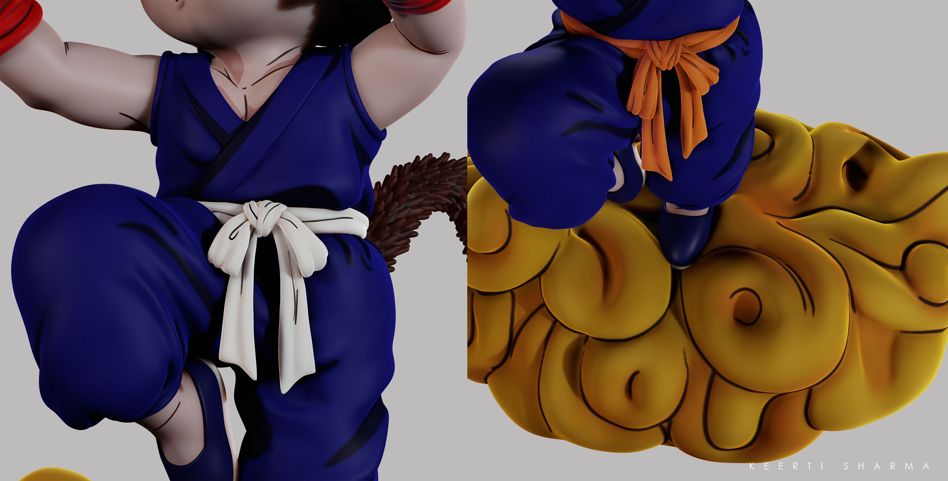 CHIBI GOKU Character Sculpted for 3D PRINTING  3D print model_15