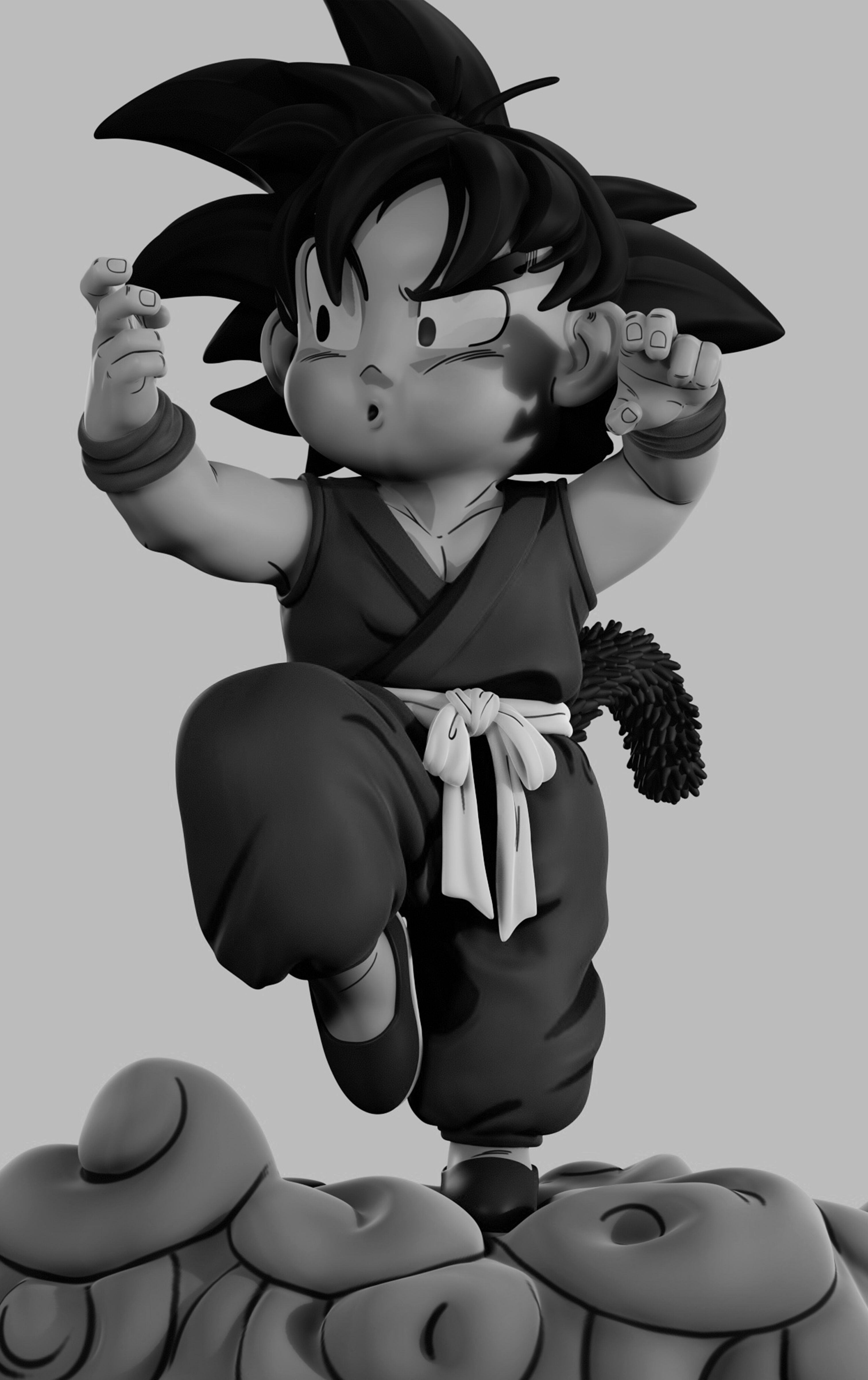 CHIBI GOKU Character Sculpted for 3D PRINTING  3D print model_50