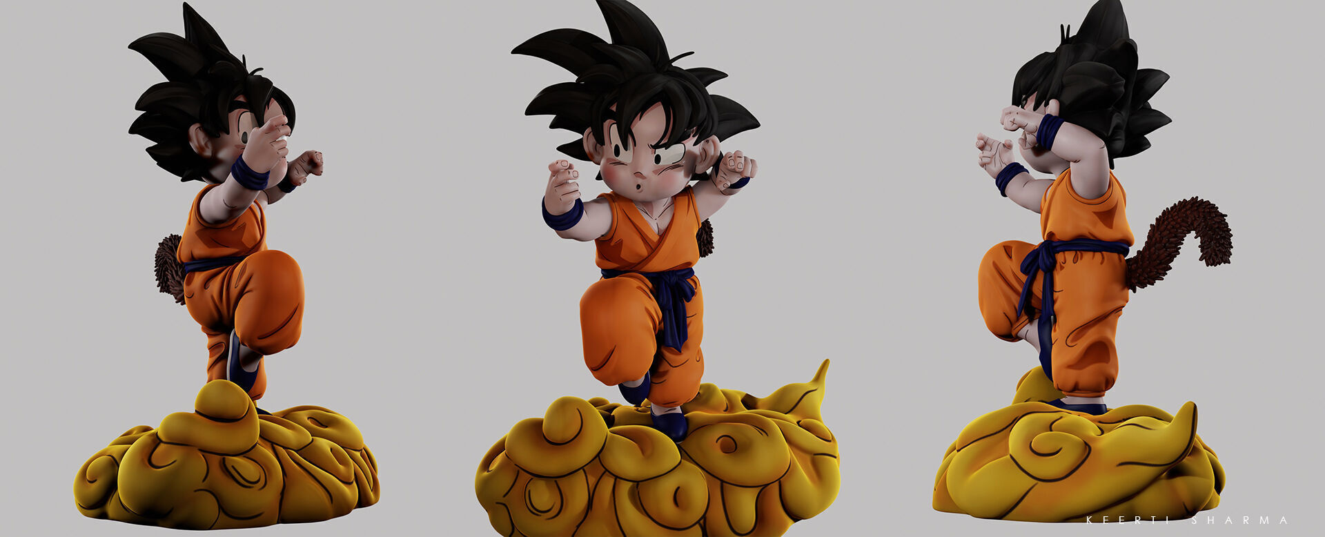 CHIBI GOKU Character Sculpted for 3D PRINTING  3D print model_18