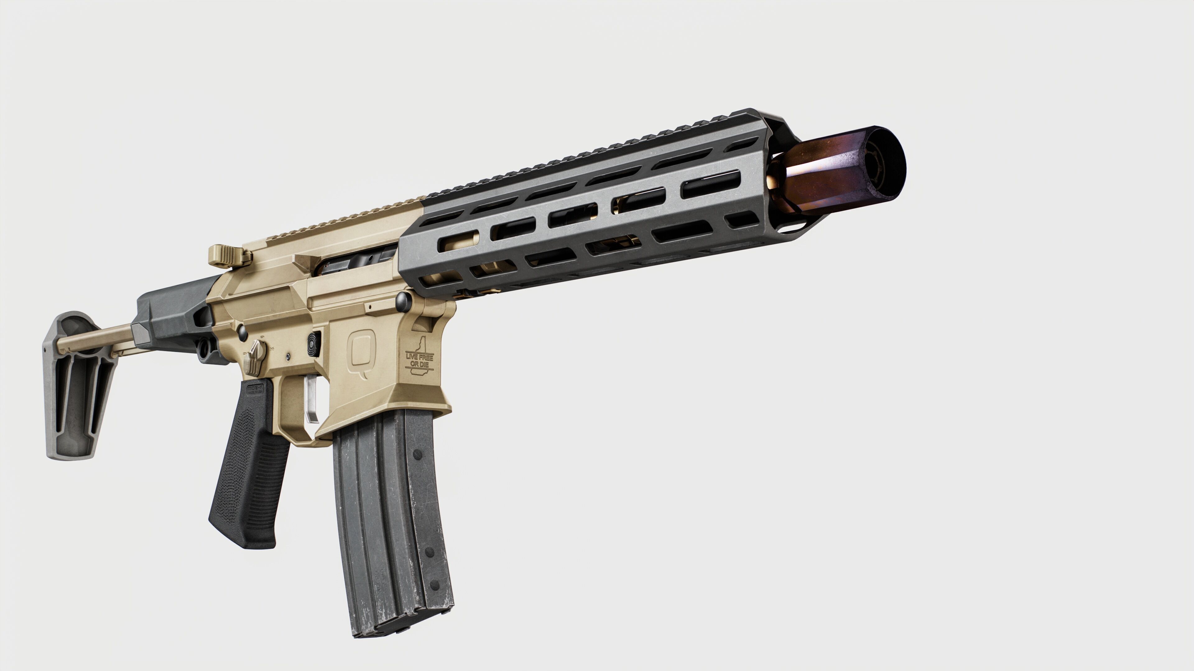 Q Honey Badger Rifle Low-poly 3D model_17