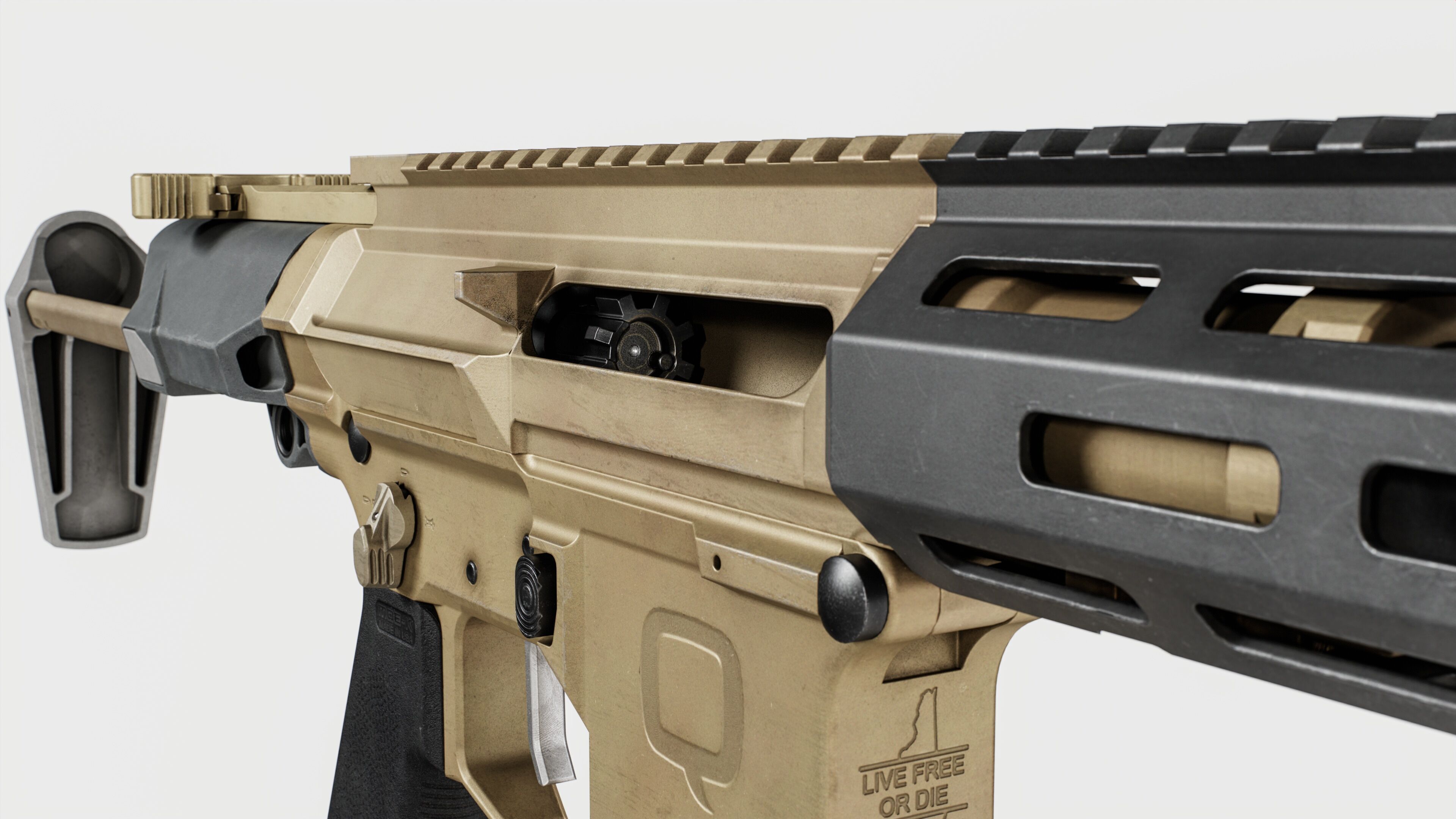 Q Honey Badger Rifle Low-poly 3D model_10