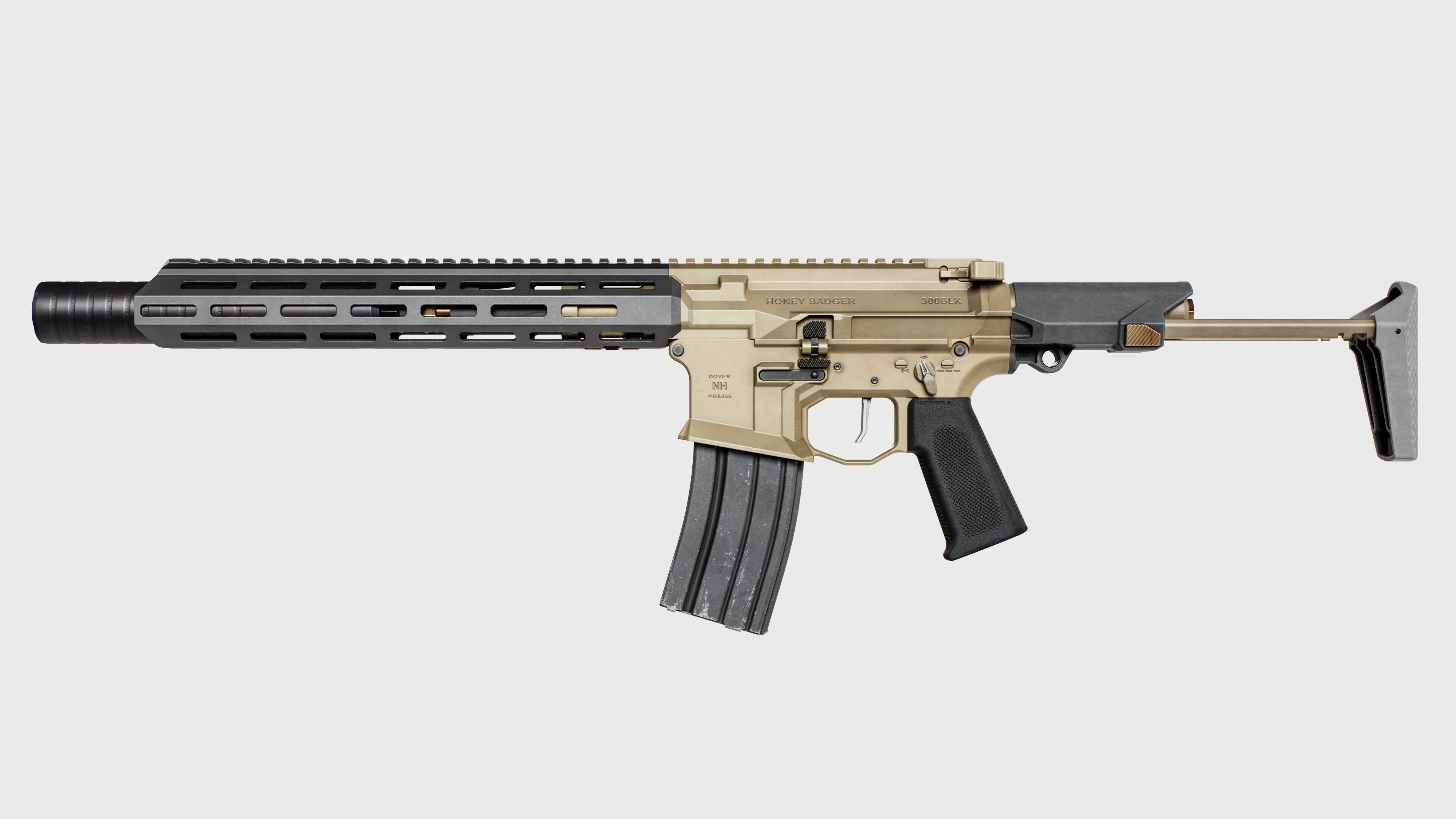 Q Honey Badger Rifle Low-poly 3D model_24