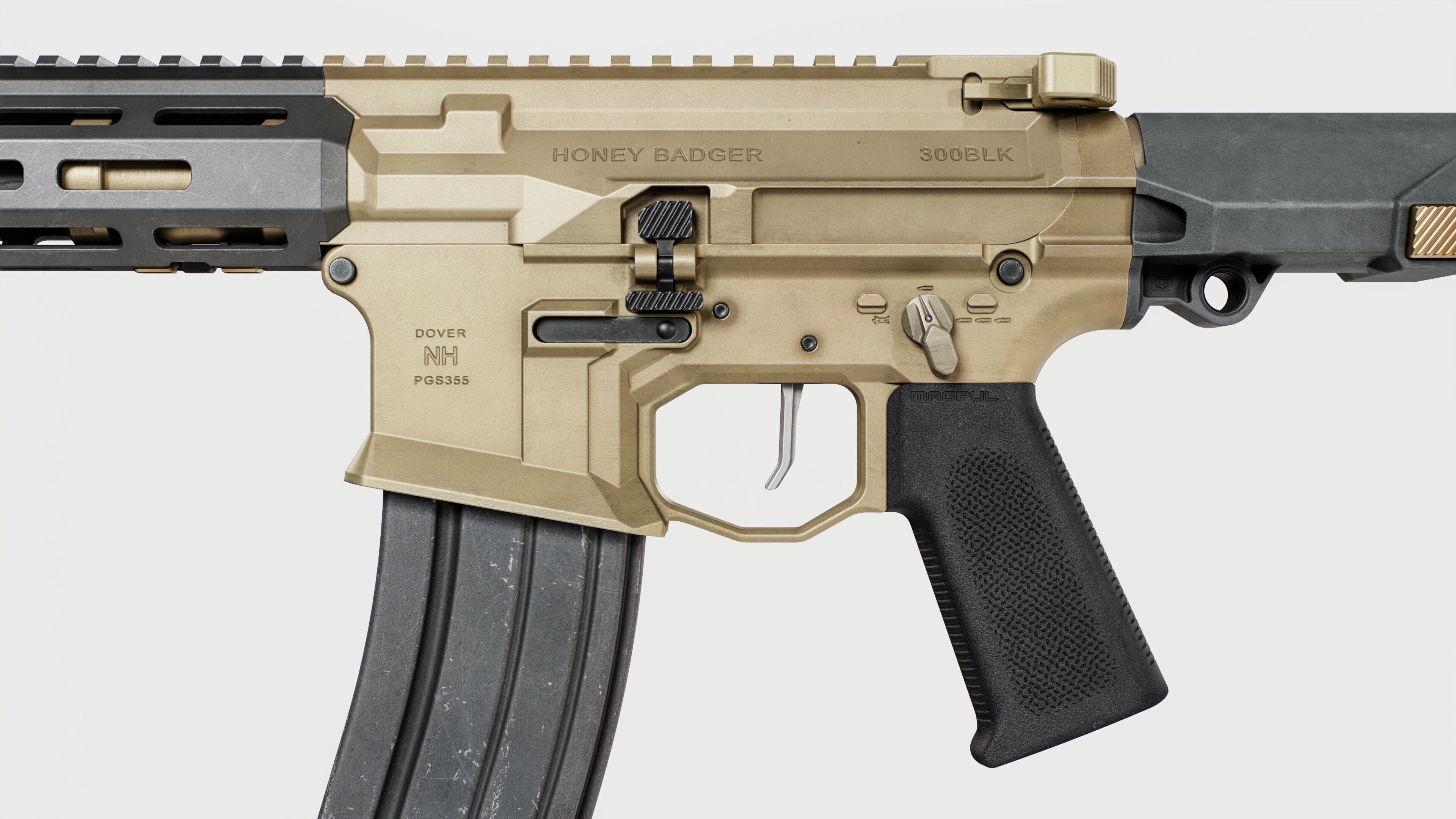 Q Honey Badger Rifle Low-poly 3D model_7