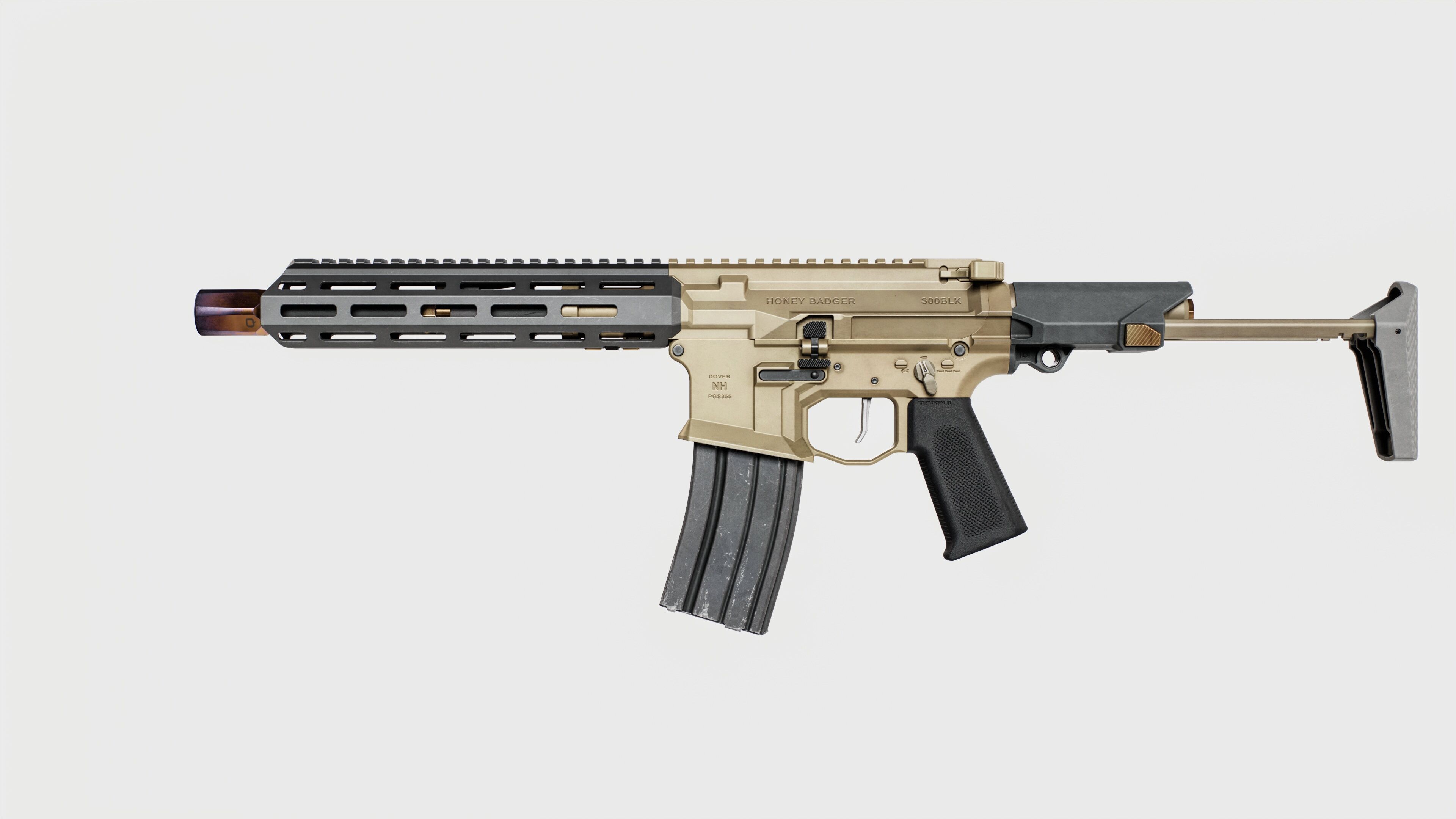 Q Honey Badger Rifle Low-poly 3D model_25