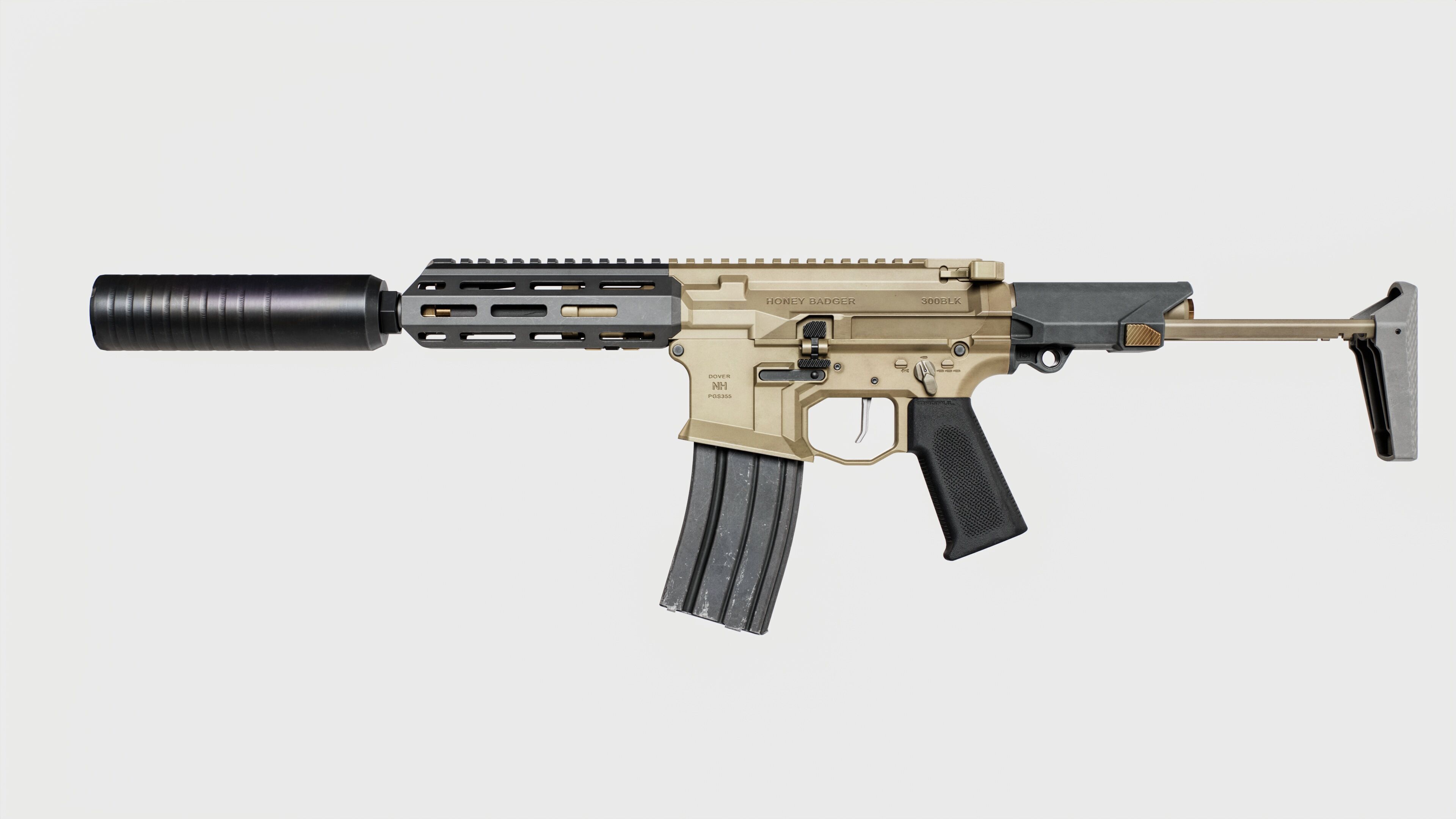 Q Honey Badger Rifle Low-poly 3D model_26