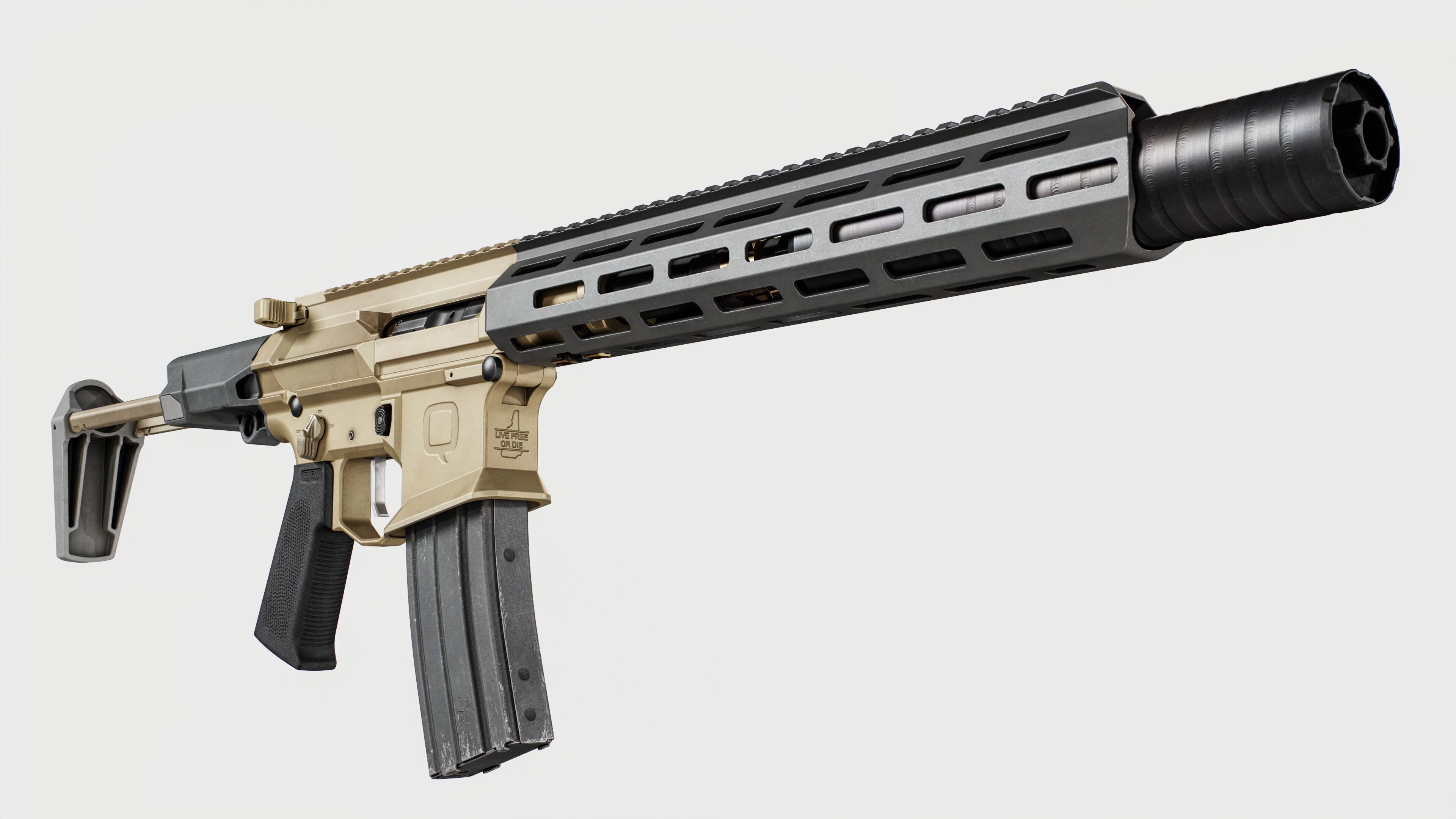 Q Honey Badger Rifle Low-poly 3D model_16