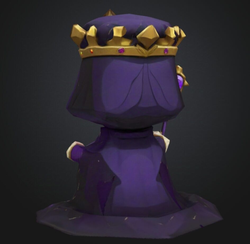 stylized skull king model- fantasy 3D model_2