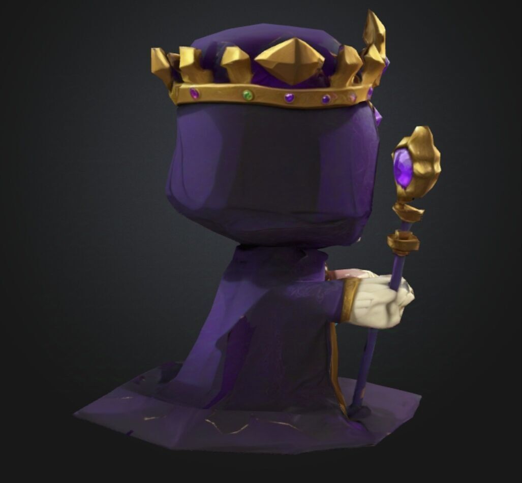 stylized skull king model- fantasy 3D model_3