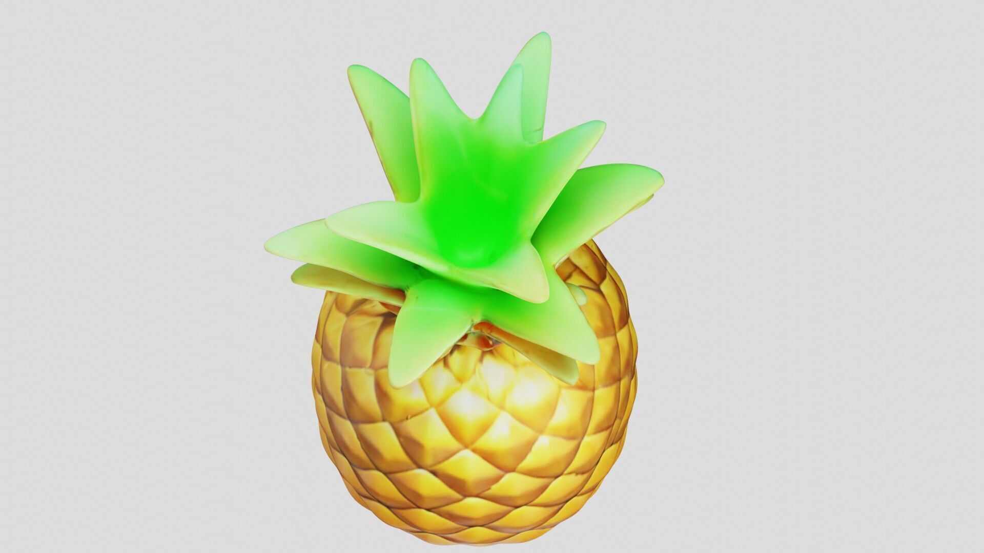 Pineapple Low-poly 3D model_14