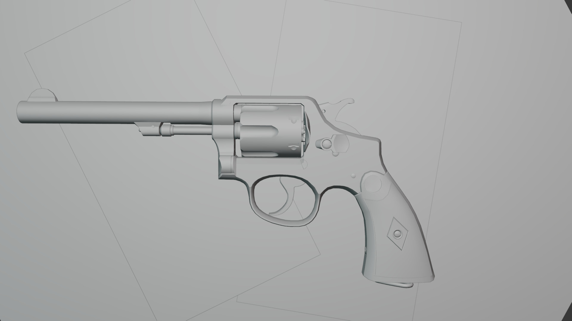 Revolver Smith e Wesson MeP 1905 Low-poly 3D model_5