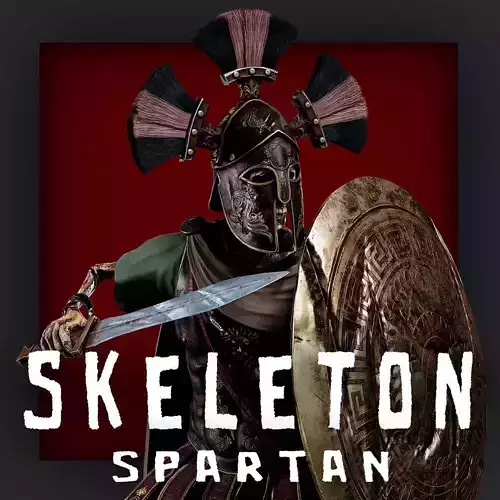 SKELETON SPARTAN ROYAL GUARD Low-poly 3D model