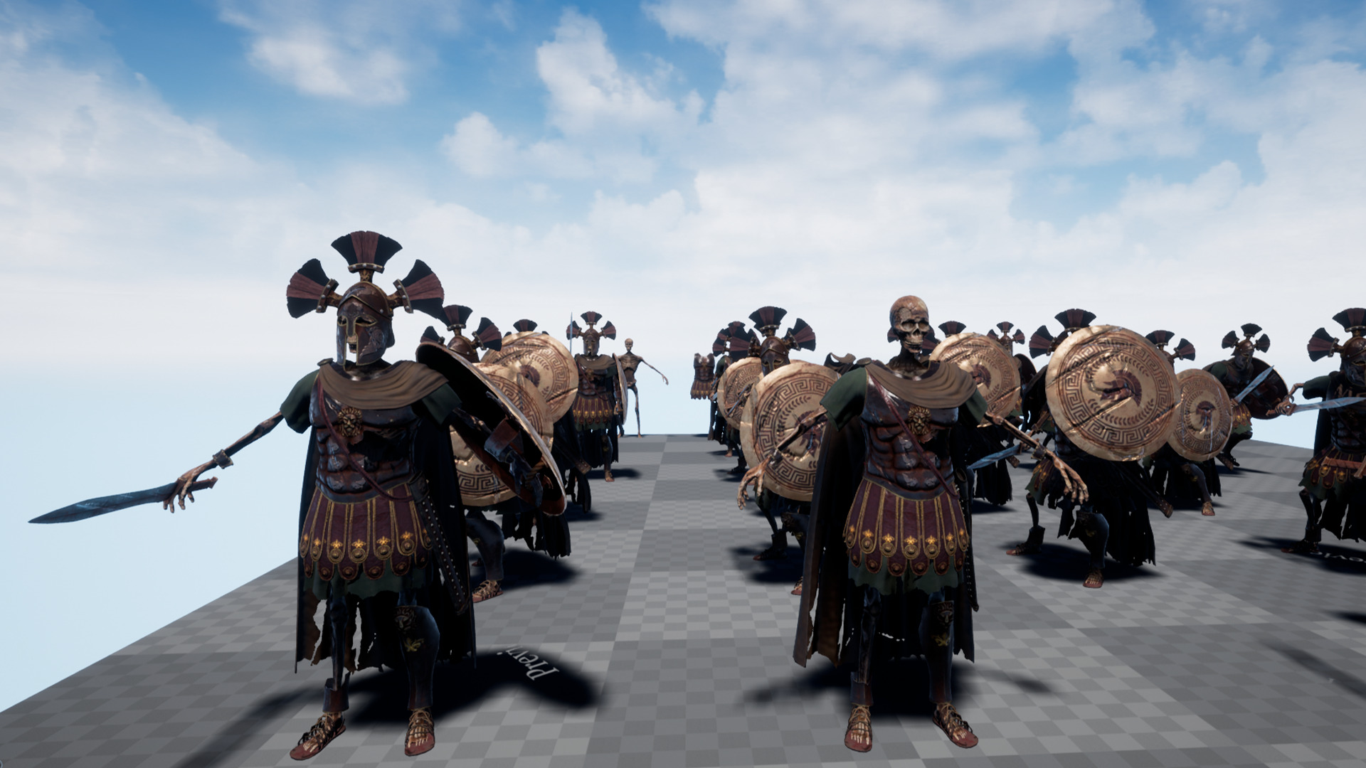 SKELETON SPARTAN ROYAL GUARD Low-poly 3D model_15