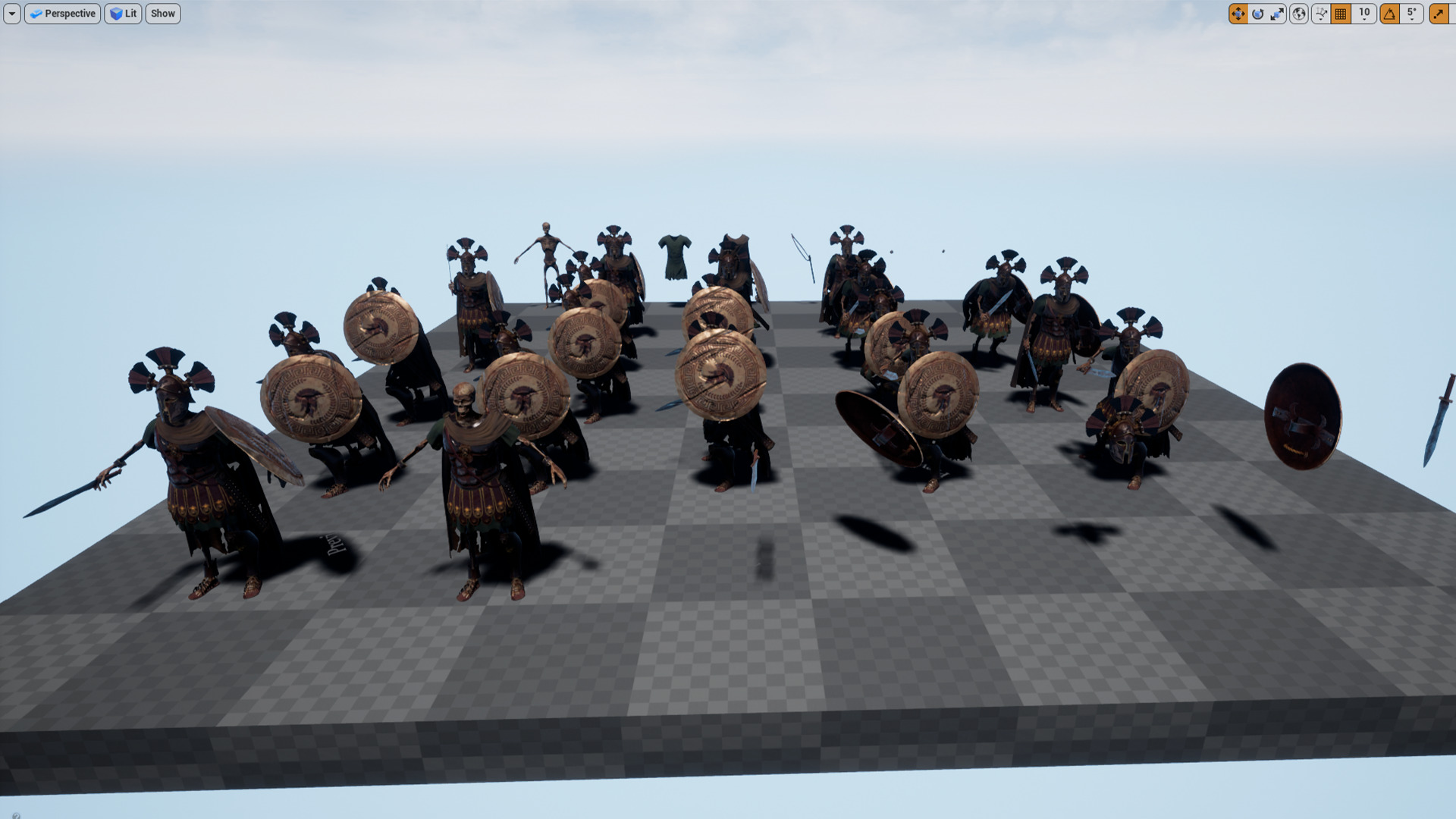 SKELETON SPARTAN ROYAL GUARD Low-poly 3D model_18