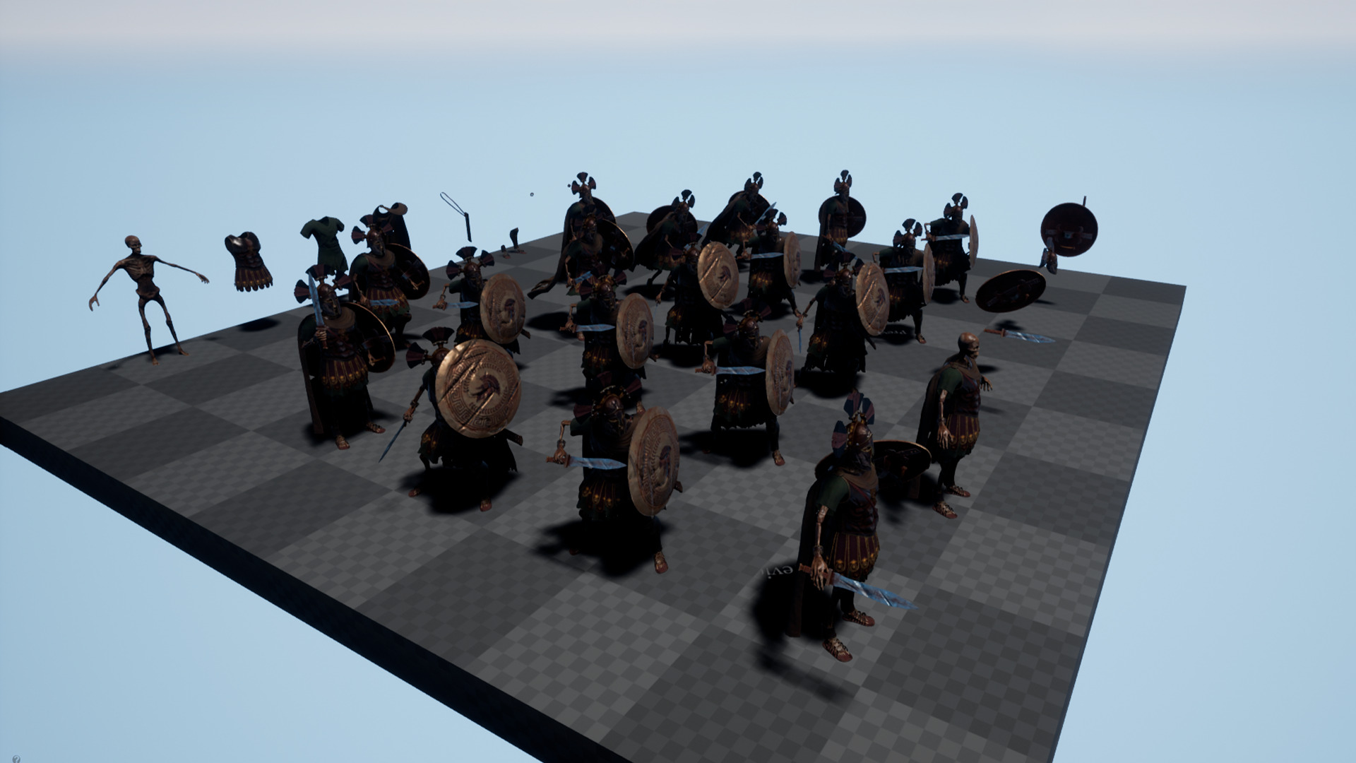 SKELETON SPARTAN ROYAL GUARD Low-poly 3D model_17