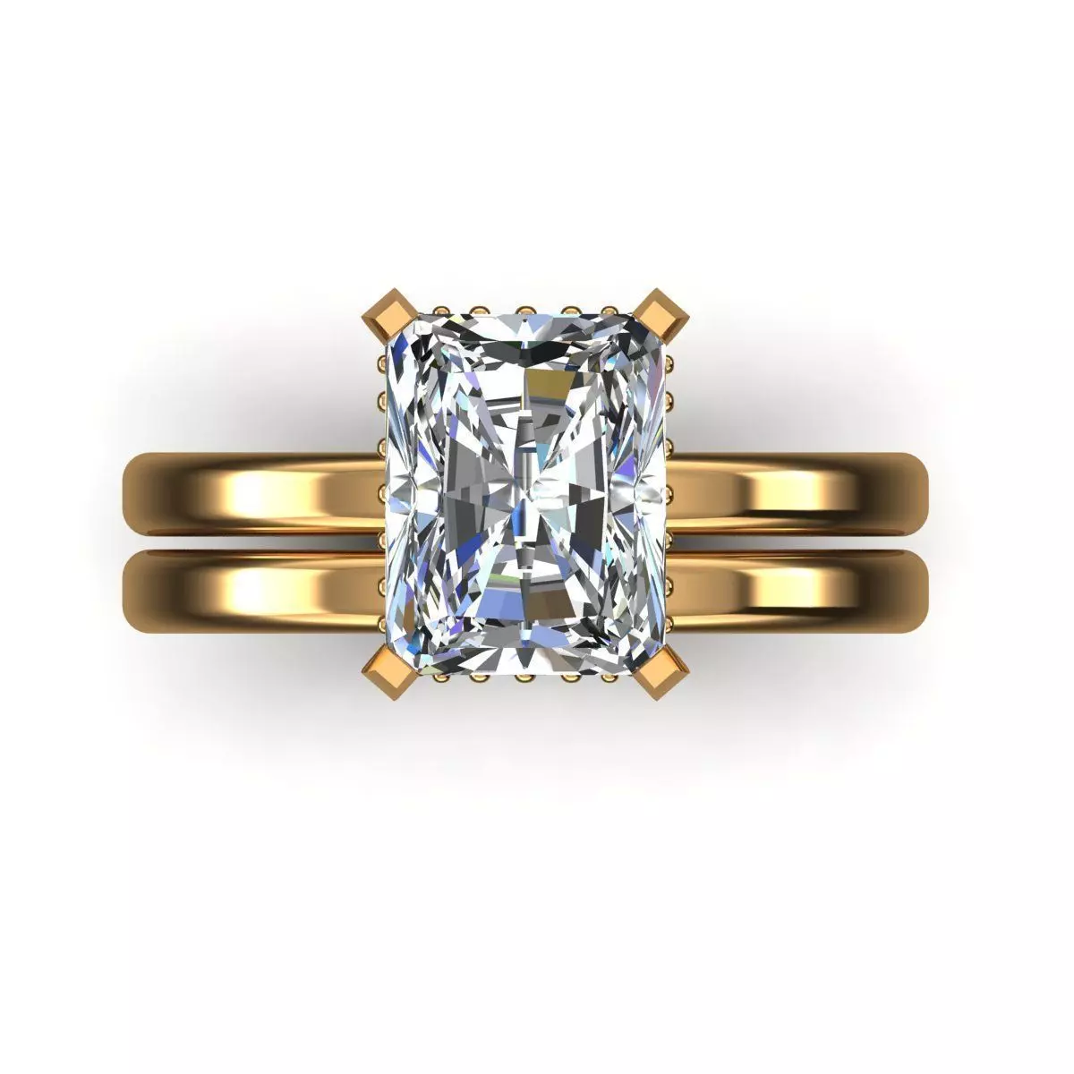Solitaire Ring 3D print model_0