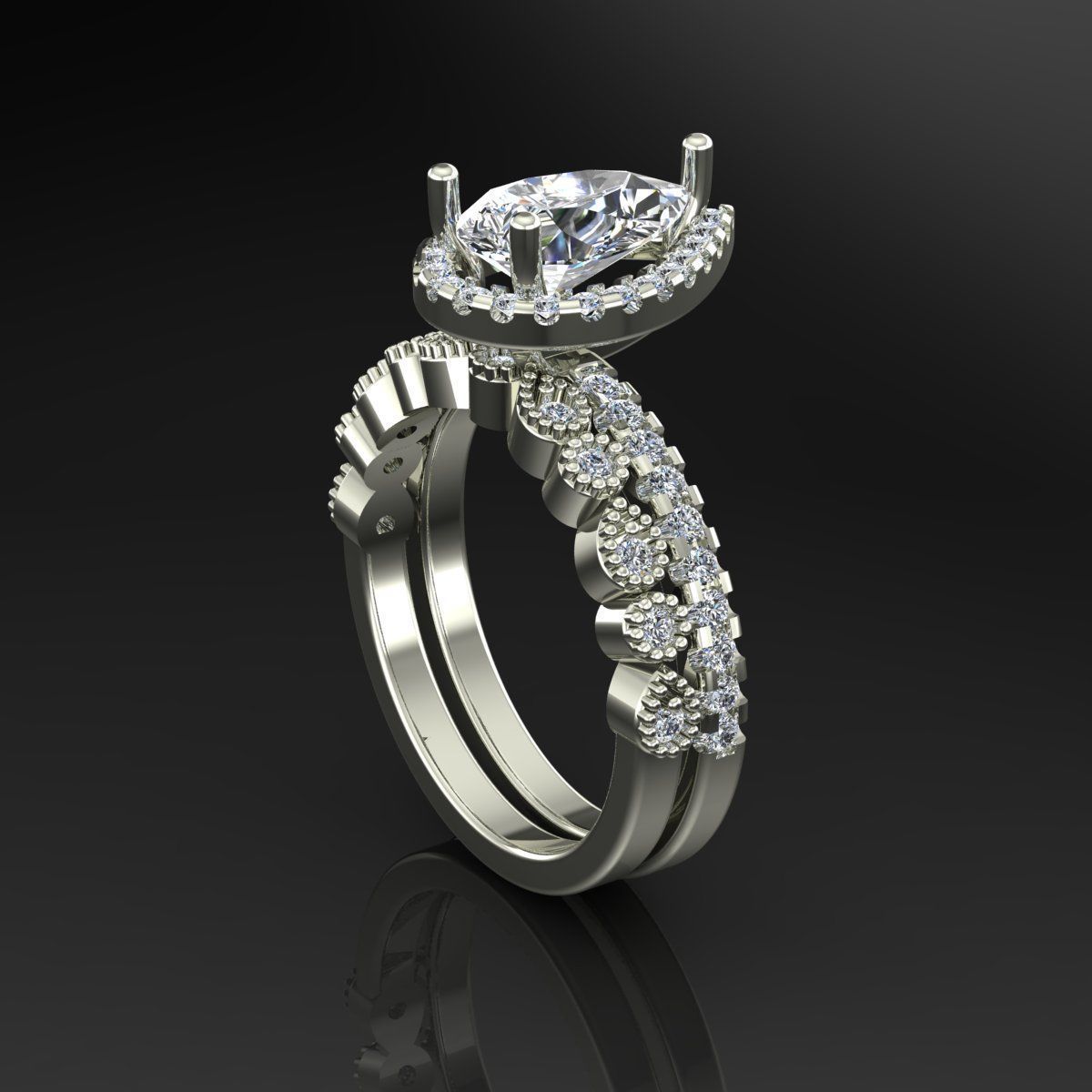 Solitaire Ring 3D print model_1