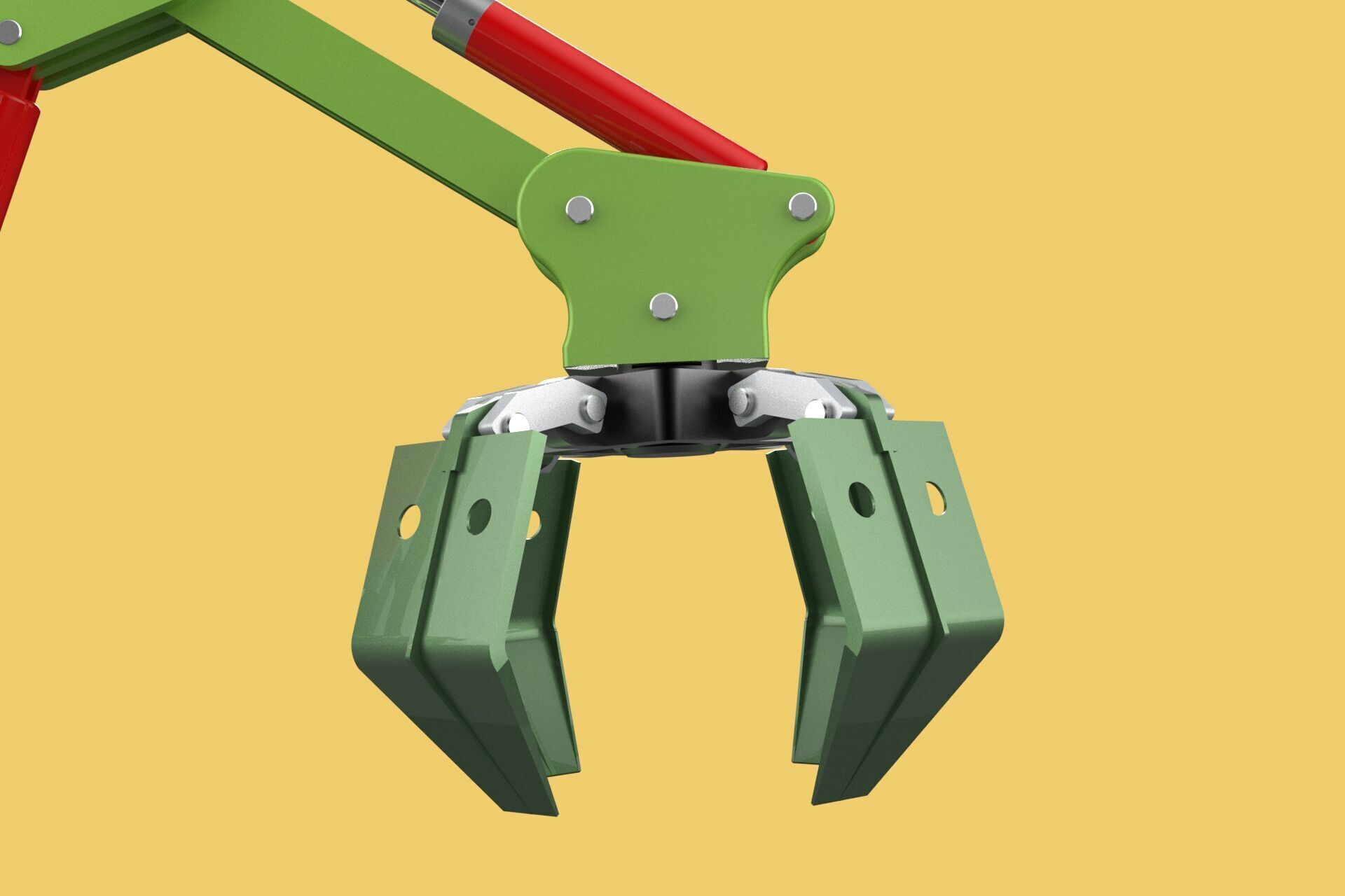 HYDRAULIC WOOD LOG TREE LOADER GRAB CRANE LIFTING GRABBER JAWS 3D model_9