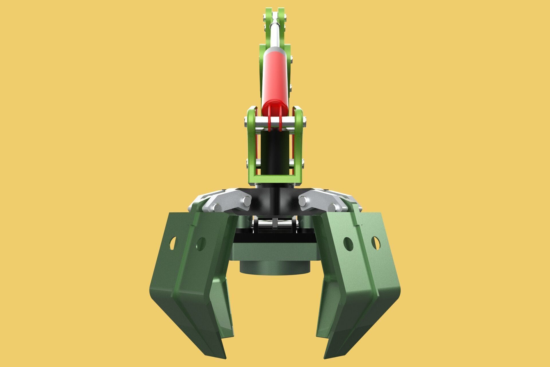 HYDRAULIC WOOD LOG TREE LOADER GRAB CRANE LIFTING GRABBER JAWS 3D model_20