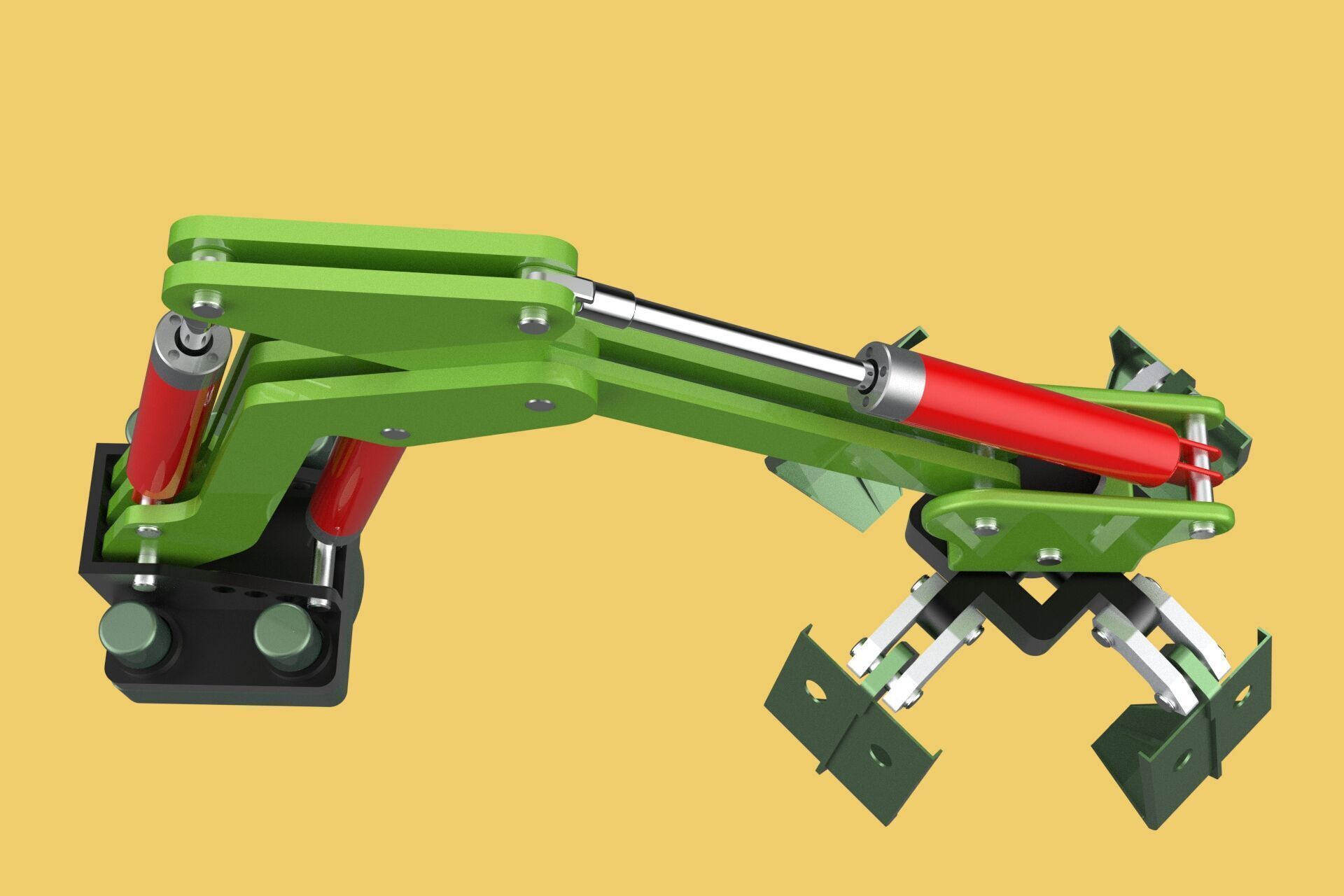 HYDRAULIC WOOD LOG TREE LOADER GRAB CRANE LIFTING GRABBER JAWS 3D model_3