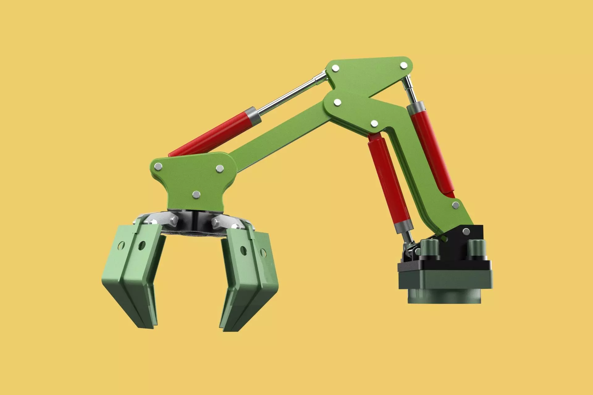 HYDRAULIC WOOD LOG TREE LOADER GRAB CRANE LIFTING GRABBER JAWS 3D model_0