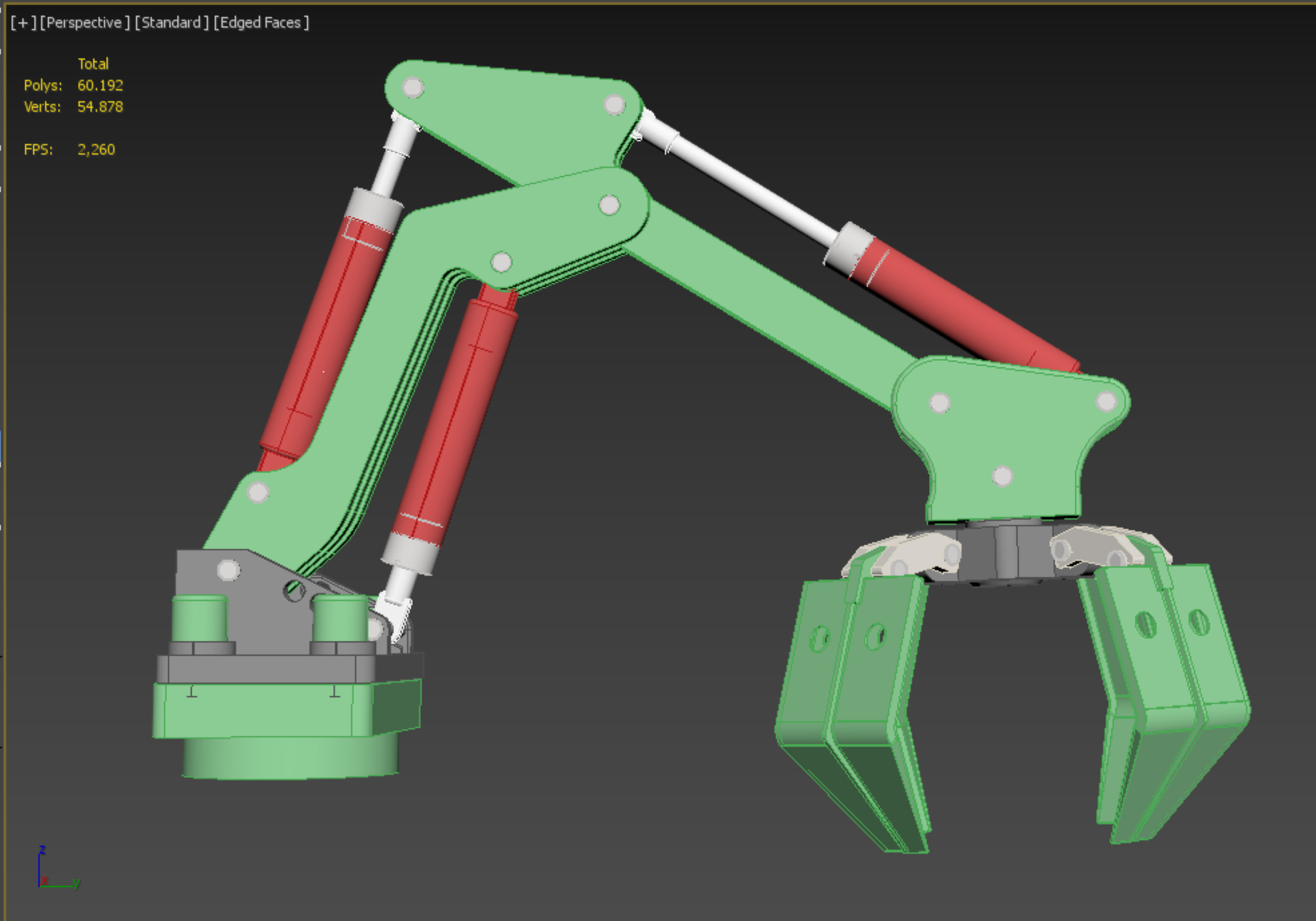 HYDRAULIC WOOD LOG TREE LOADER GRAB CRANE LIFTING GRABBER JAWS 3D model_24