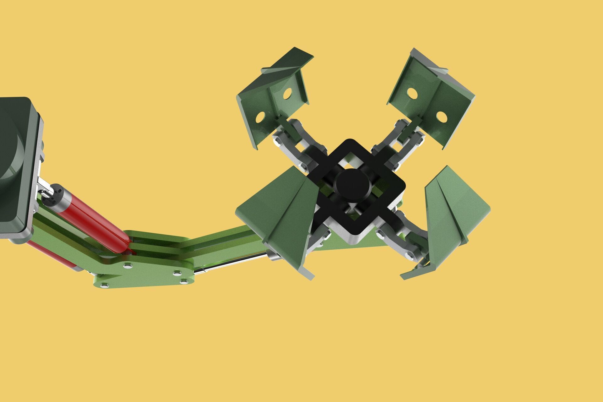 HYDRAULIC WOOD LOG TREE LOADER GRAB CRANE LIFTING GRABBER JAWS 3D model_4