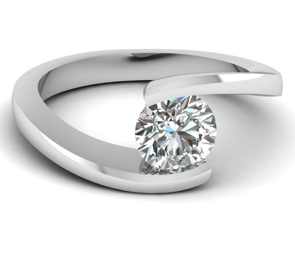 Solitaire Ring 3D print model_3