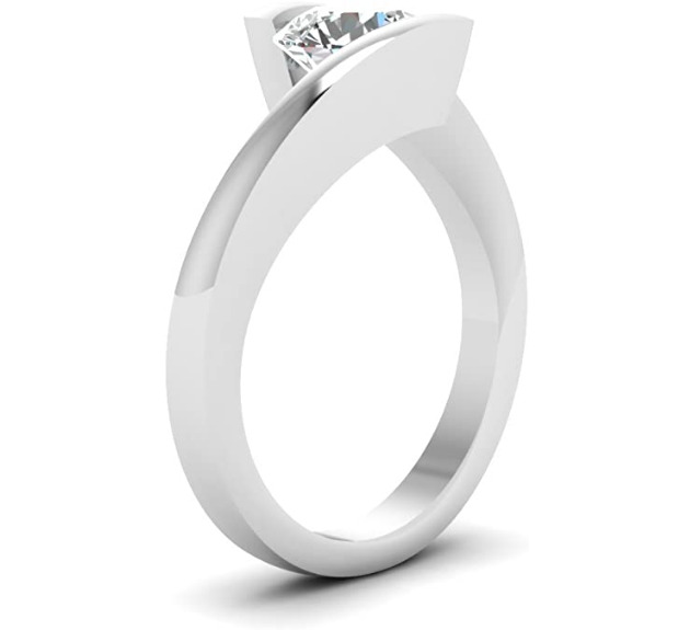 Solitaire Ring 3D print model_4